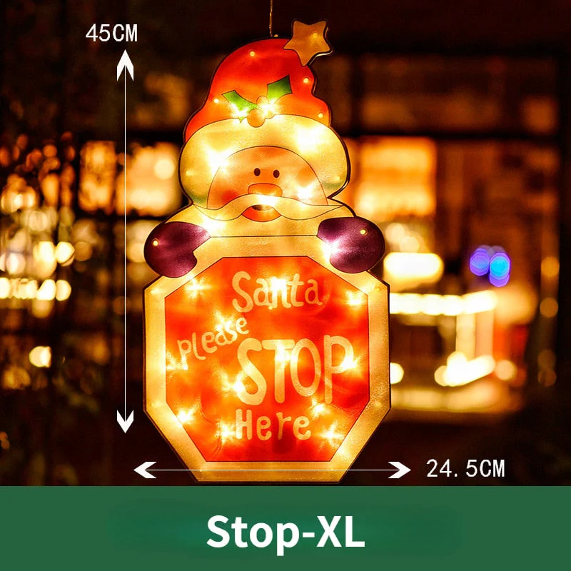 Flashing Christmas Decor Window Hanging Lights - Image 16