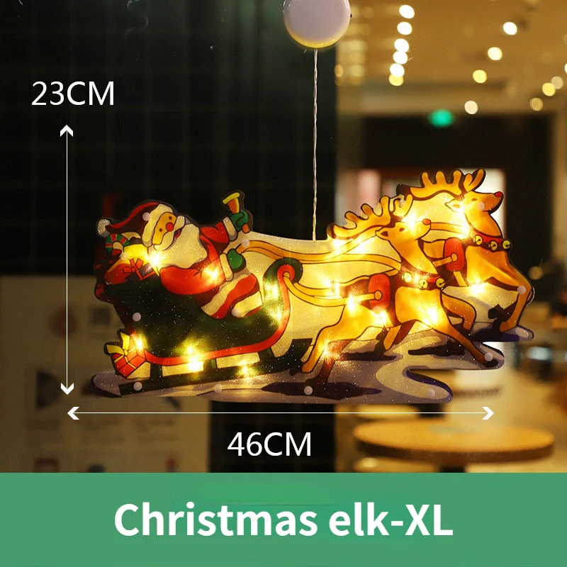 Flashing Christmas Decor Window Hanging Lights - Image 7