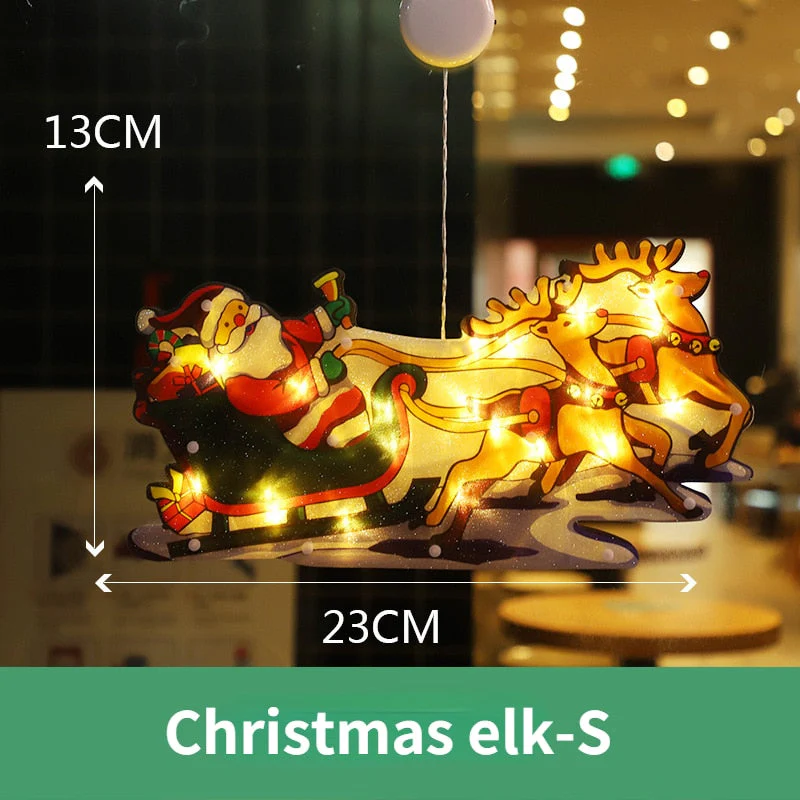 Flashing Christmas Decor Window Hanging Lights - Image 8