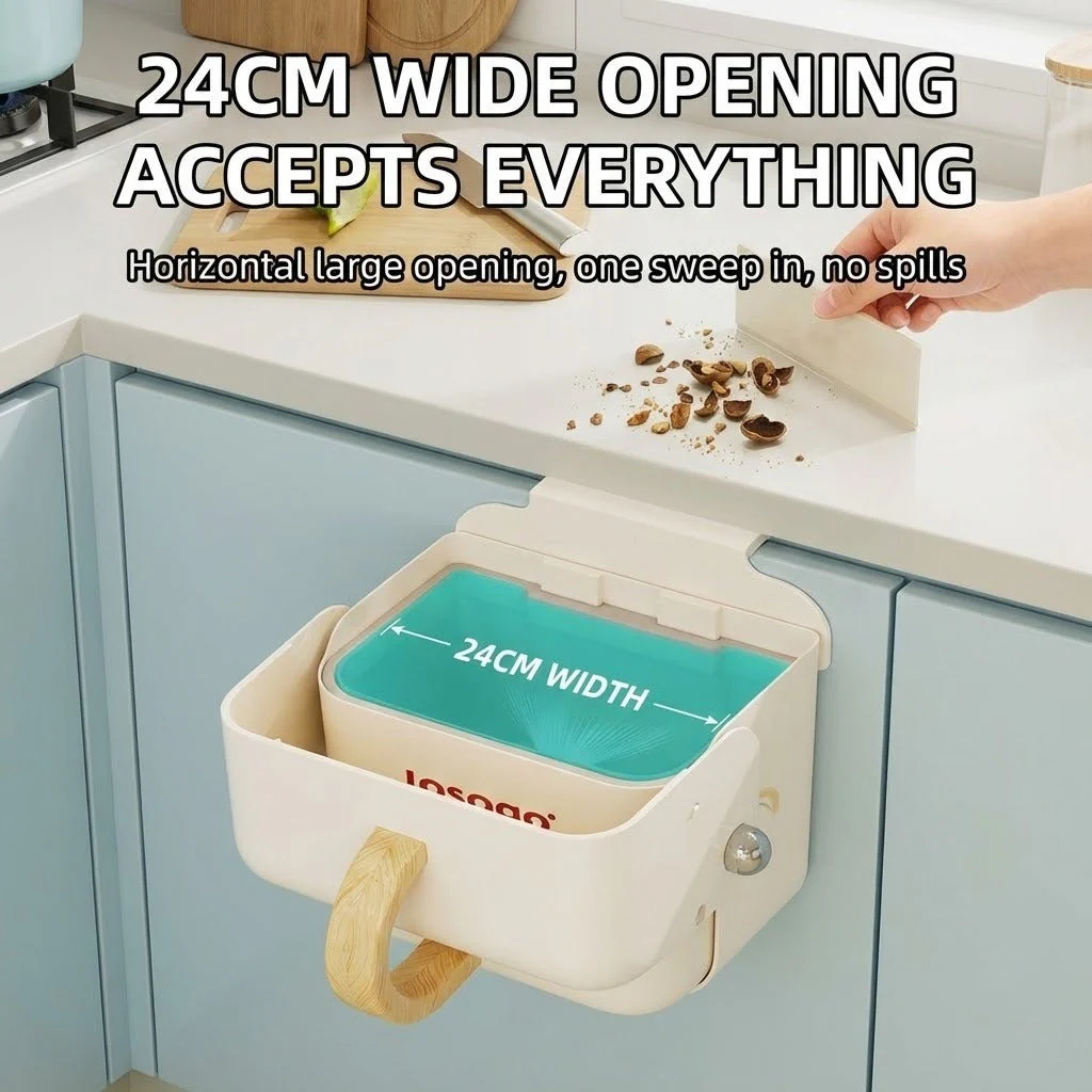 Flip Click Wall-Mounted Kitchen Trash Bin - Image 3