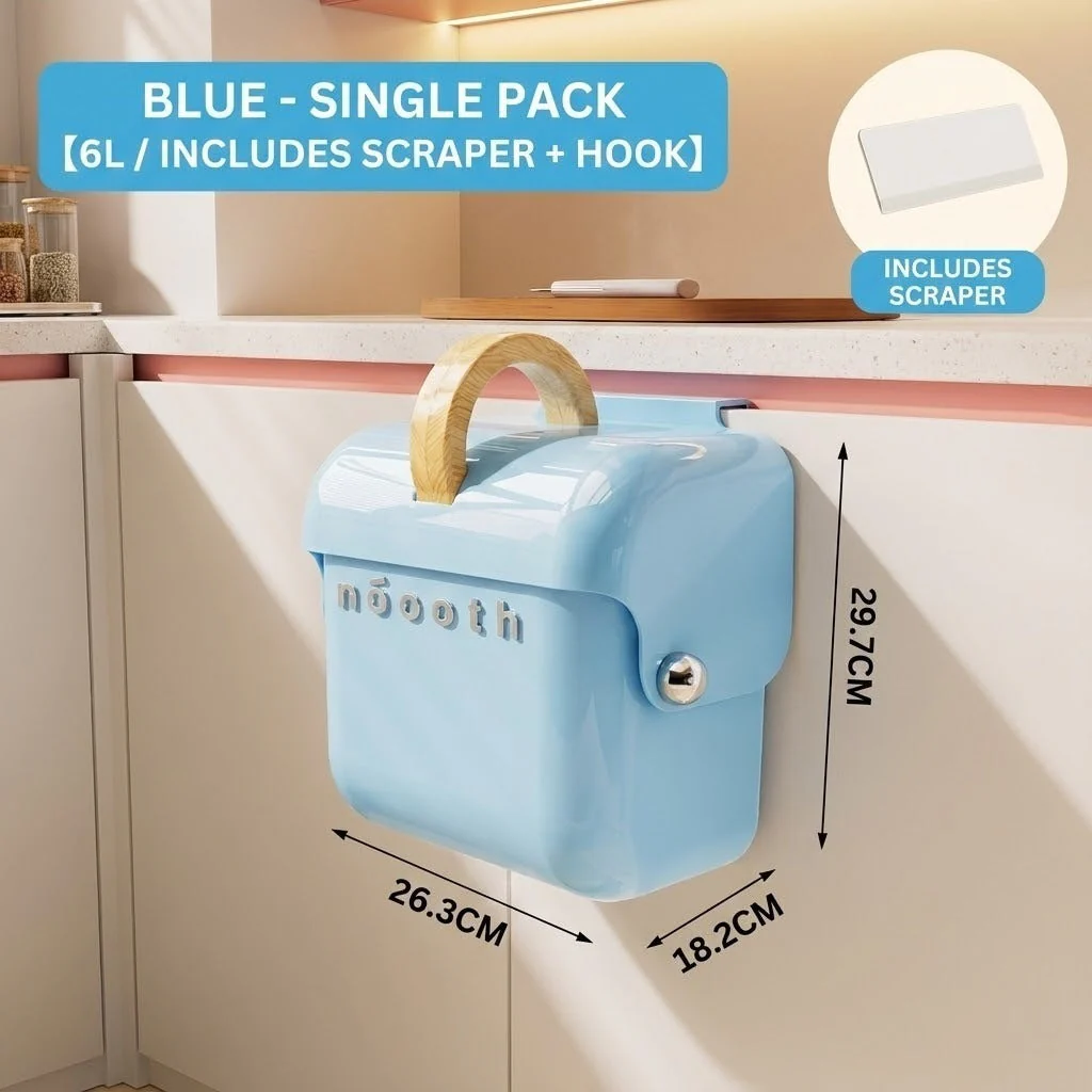 Flip Click Wall-Mounted Kitchen Trash Bin - Image 8