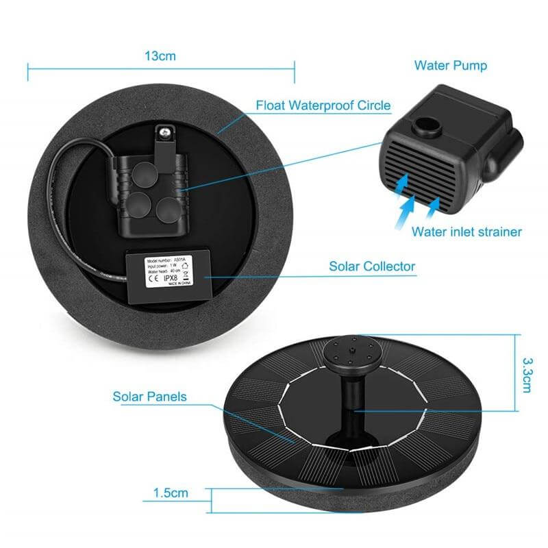 Floating Solar Powered Water Fountain - Image 8