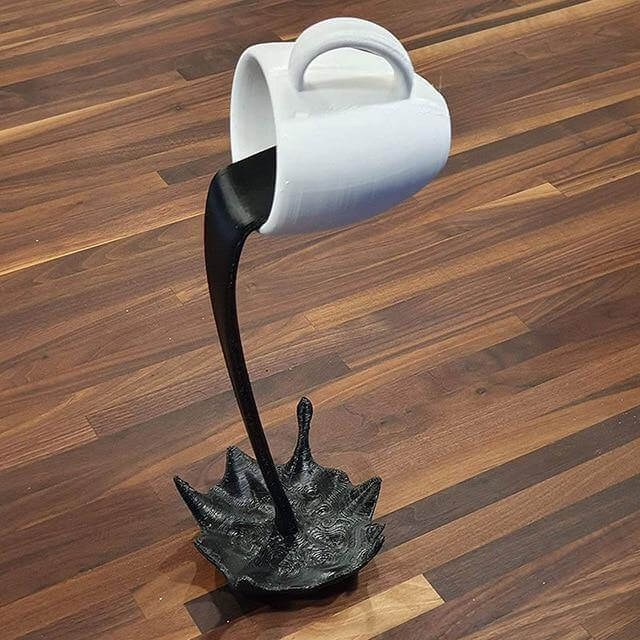 Floating Spilling Coffee Cup Decor - Image 4