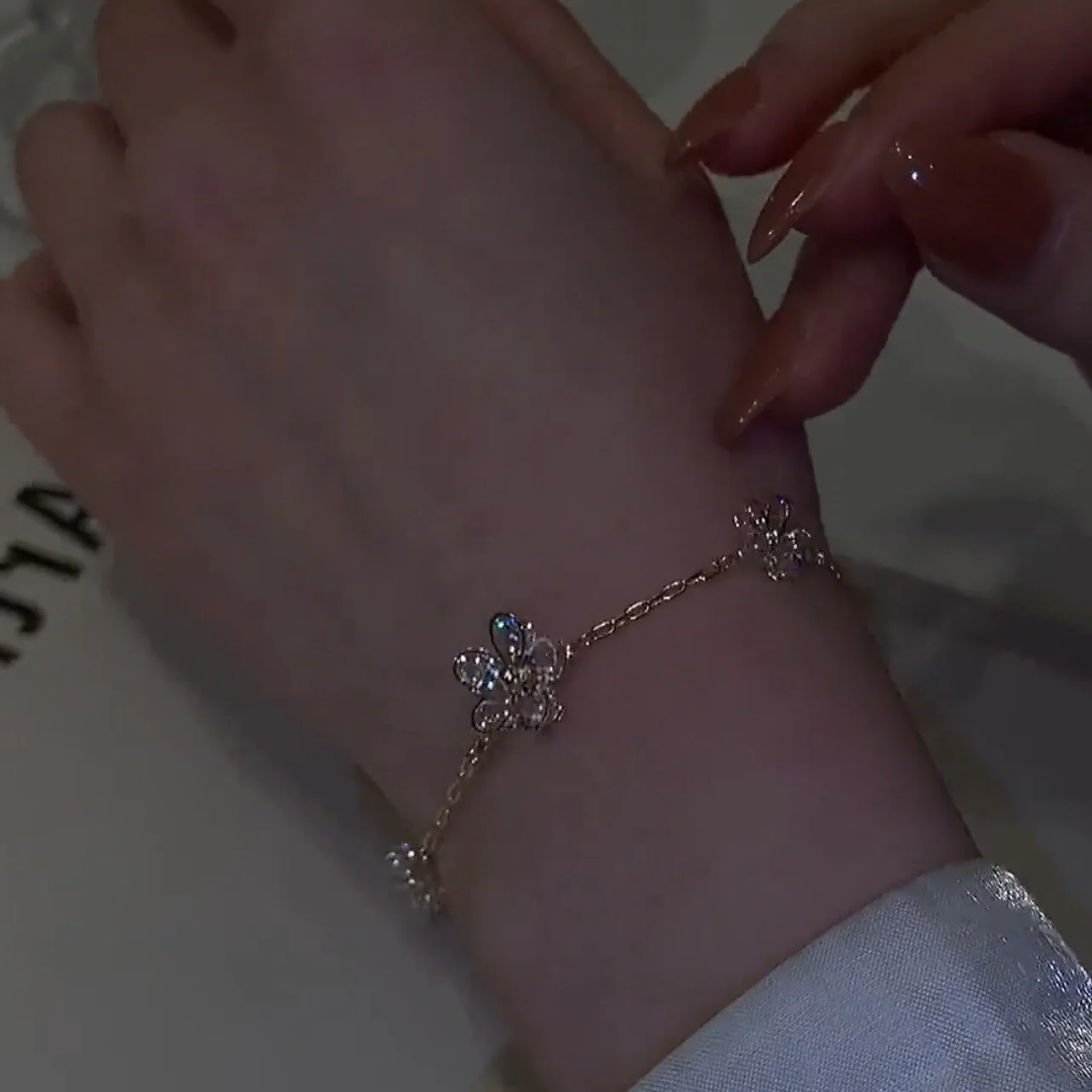 Floral Blossom Zircon Bracelet - Image 3