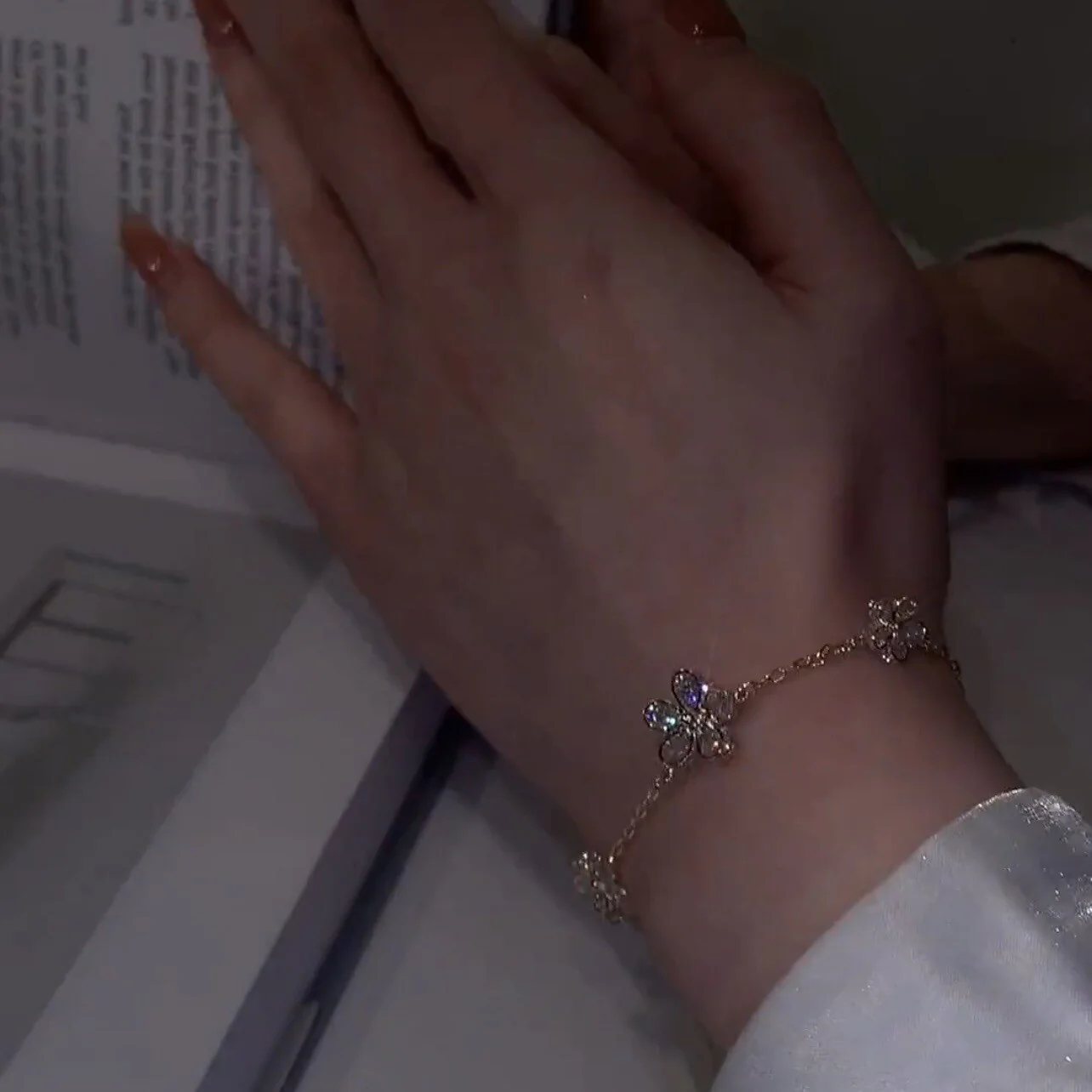 Floral Blossom Zircon Bracelet - Image 4