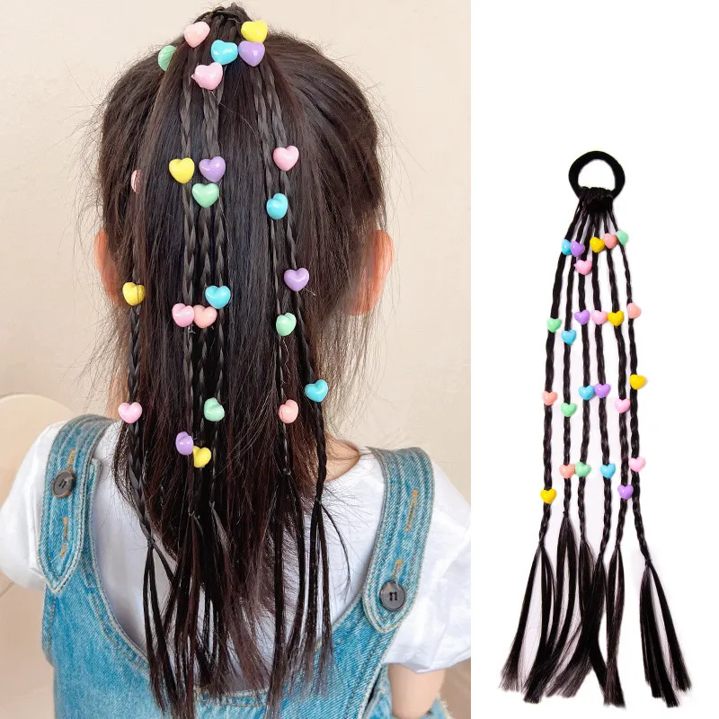Floral Charm Ponytail Kids Hair Bands - Image 2