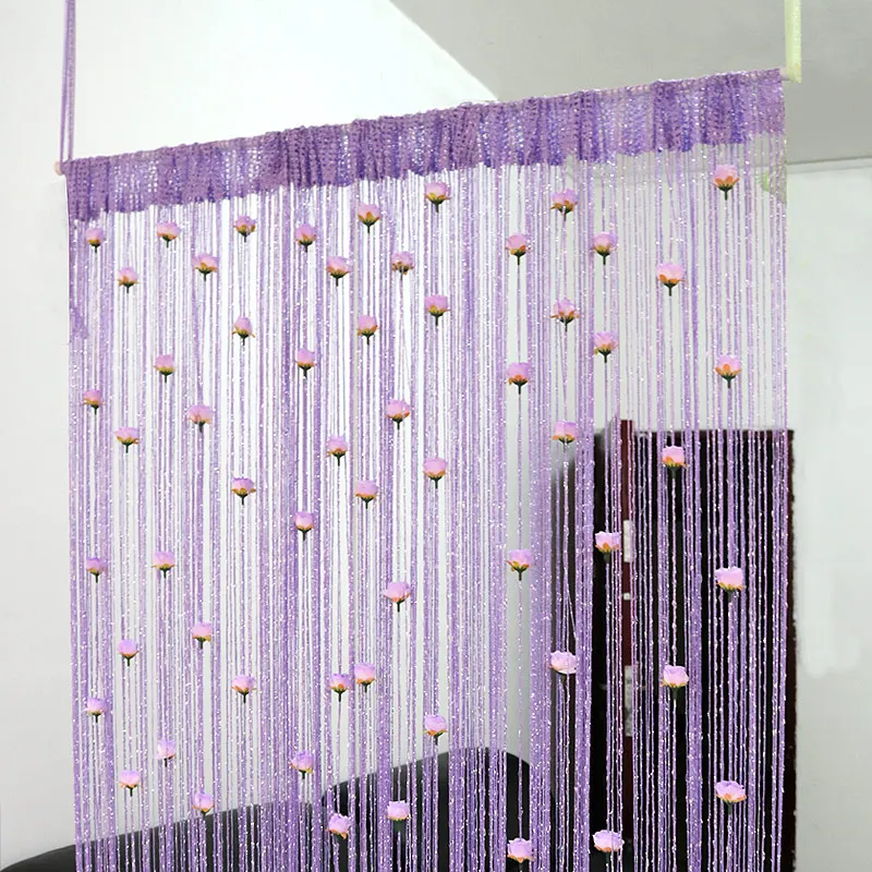 Floral Decorative Hanging Room Divider Curtain - Image 7