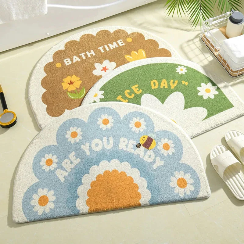 Floral Non-Slip Kawaii Doormats - Image 2