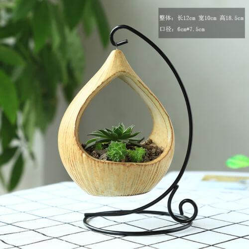 Flower Hanging Triangle Vase Container Pot - Image 4