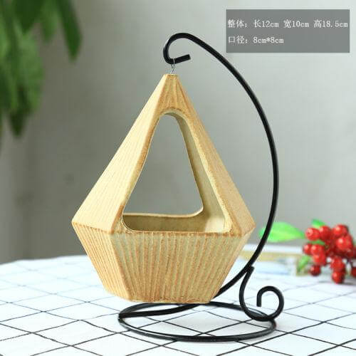 Flower Hanging Triangle Vase Container Pot - Image 5