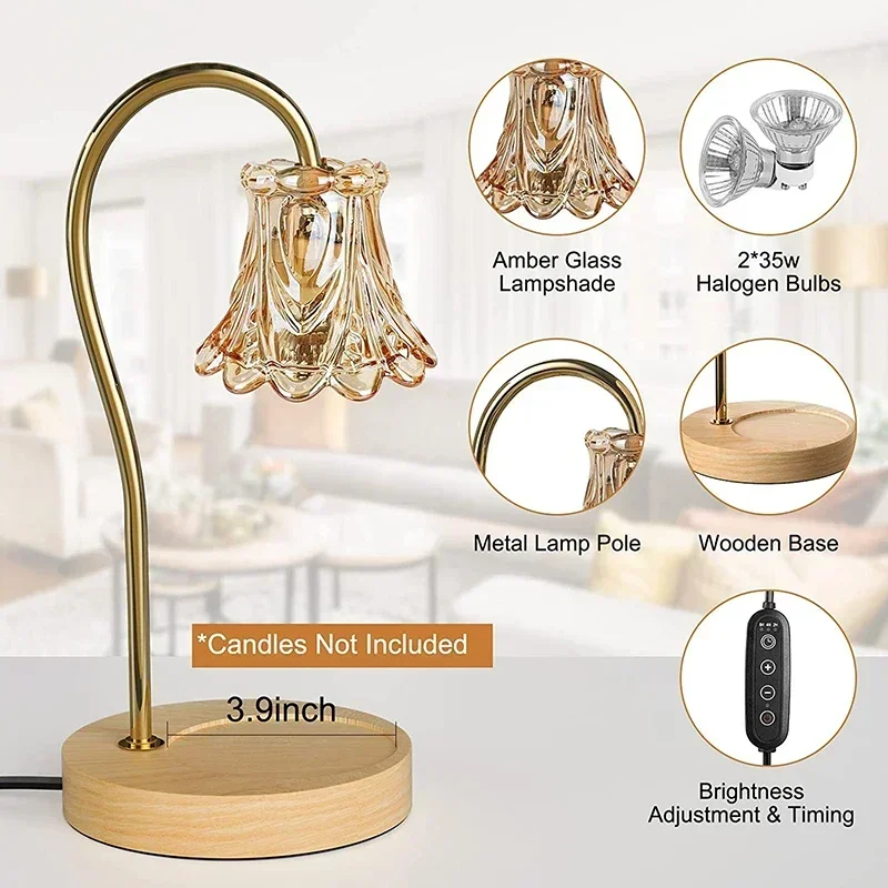 Flower-Shaped Warm Audience Candle Warmer Lamp - Image 5