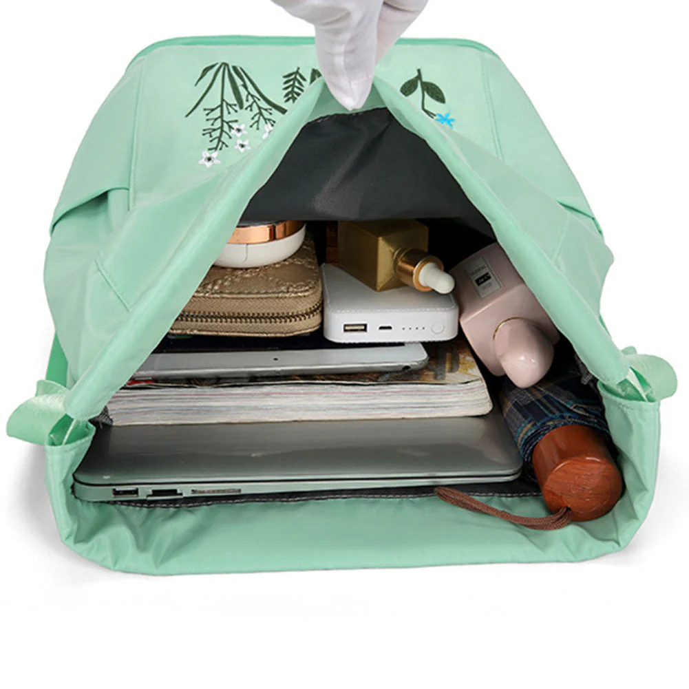 Flower Waterproof Folding Large Travel Backpack - Image 6