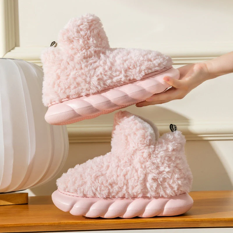 Fluffy Cozy Woman Warm Home Boots - Image 3