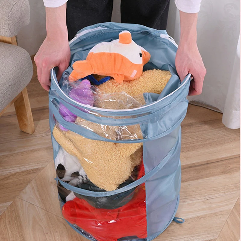 Fluffy Friend Kids Toy Storage Organizer Bucket - Image 2