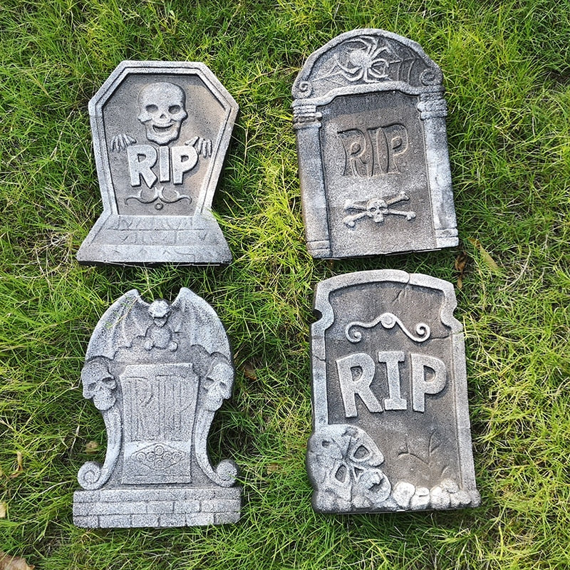 Foam Skeleton Halloween Tombstone - Image 2