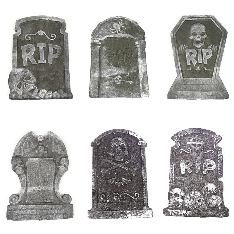 Foam Skeleton Halloween Tombstone - Image 3