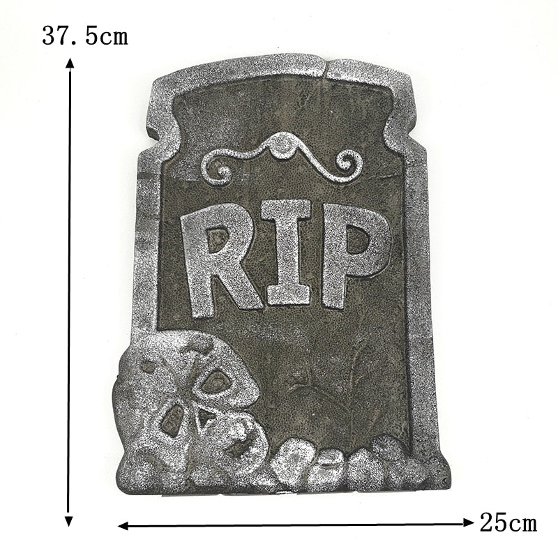 Foam Skeleton Halloween Tombstone - Image 4