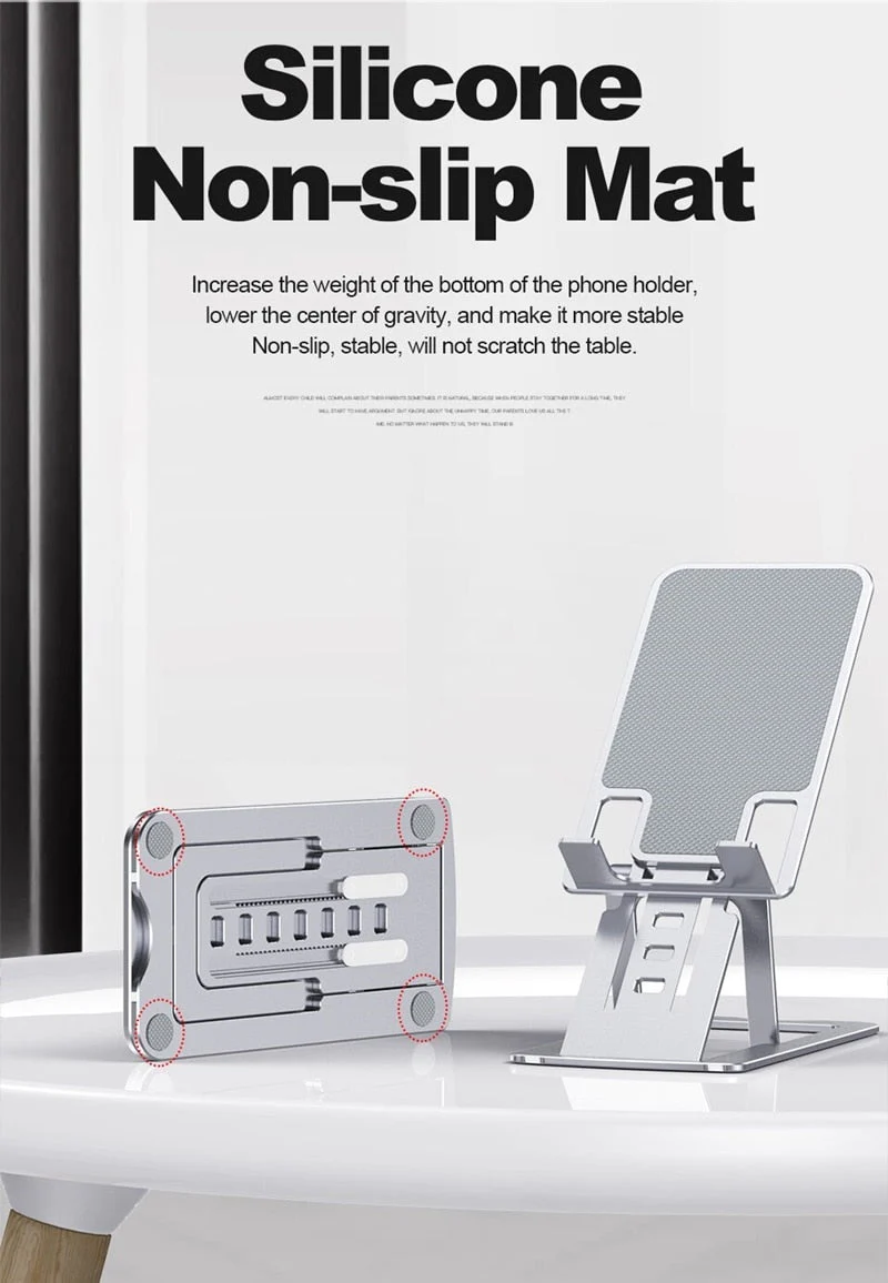 Foldable Adjustable Metal Phone Holder Stand - Image 8