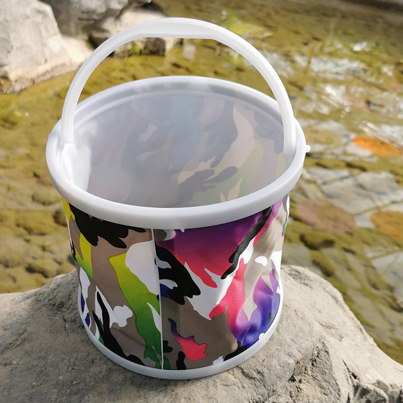 Foldable Canvas Camping Fishing Bucket - Image 4