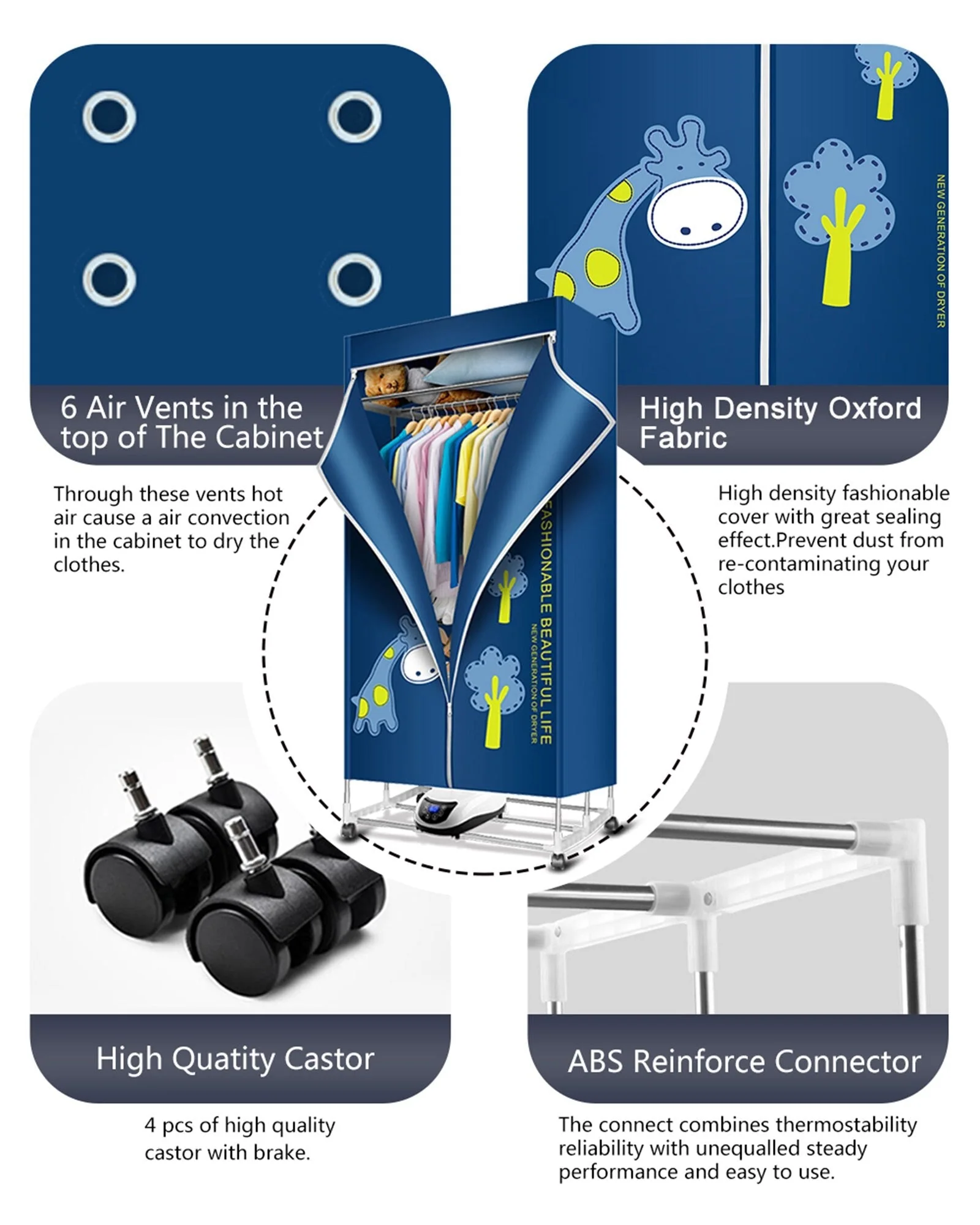 Foldable Clothes Dryer with Remote Control - Image 4