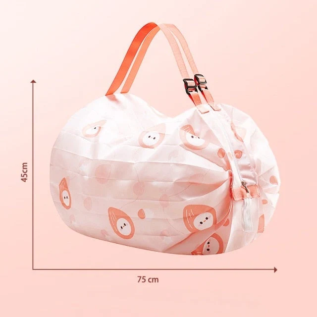 Foldable Colorful Flower Reusable Shopping Bag - Image 10