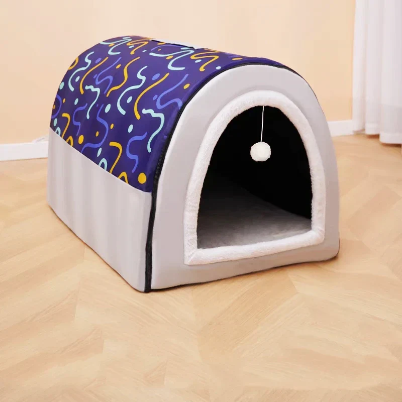 Foldable Cozy Nest Large Pet House - Image 10