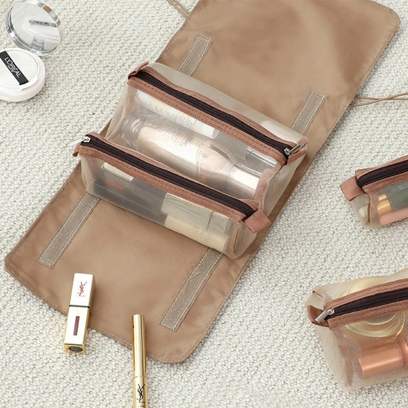 Foldable Detachable Mesh Cosmetic Travel Bag - Image 10