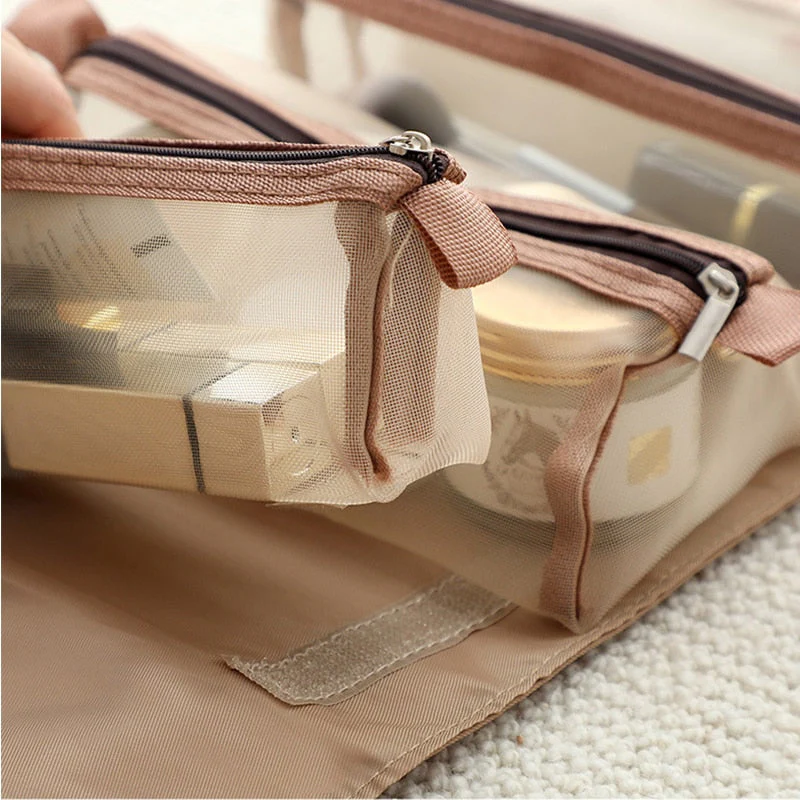 Foldable Detachable Mesh Cosmetic Travel Bag - Image 11
