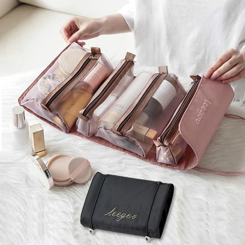 Foldable Detachable Mesh Cosmetic Travel Bag - Image 2