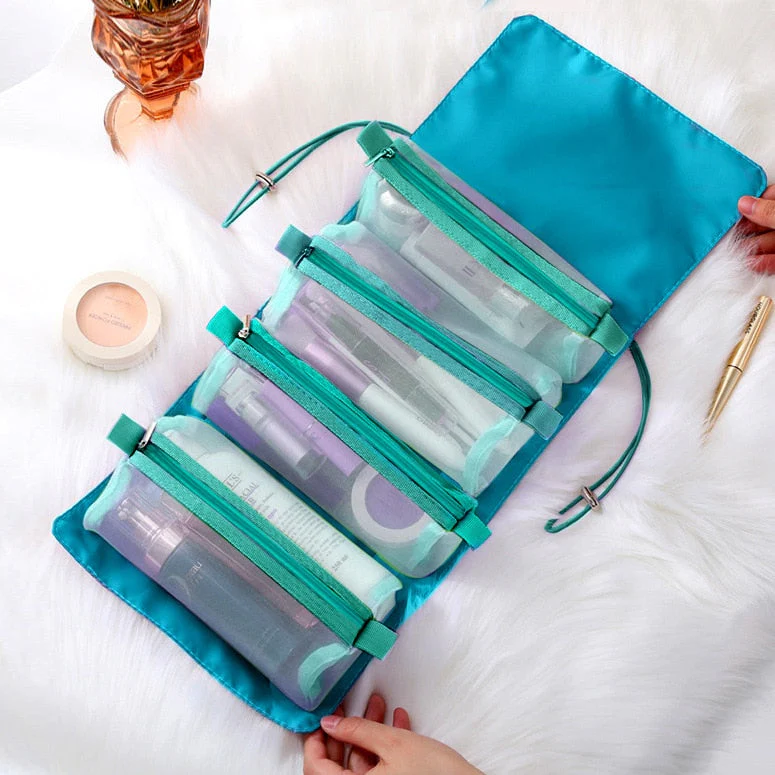 Foldable Detachable Mesh Cosmetic Travel Bag - Image 5