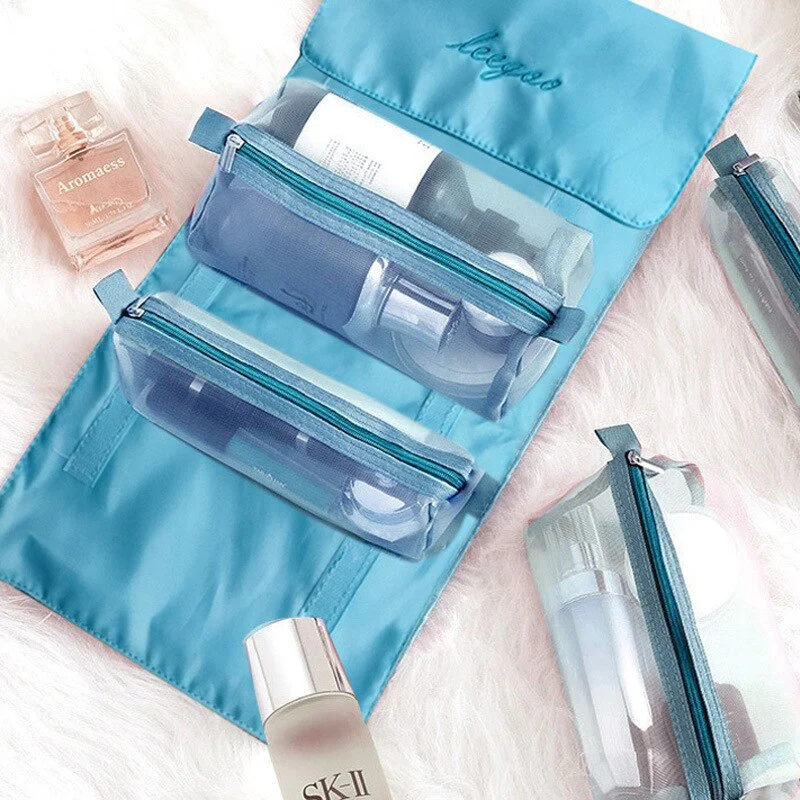 Foldable Detachable Mesh Cosmetic Travel Bag - Image 8
