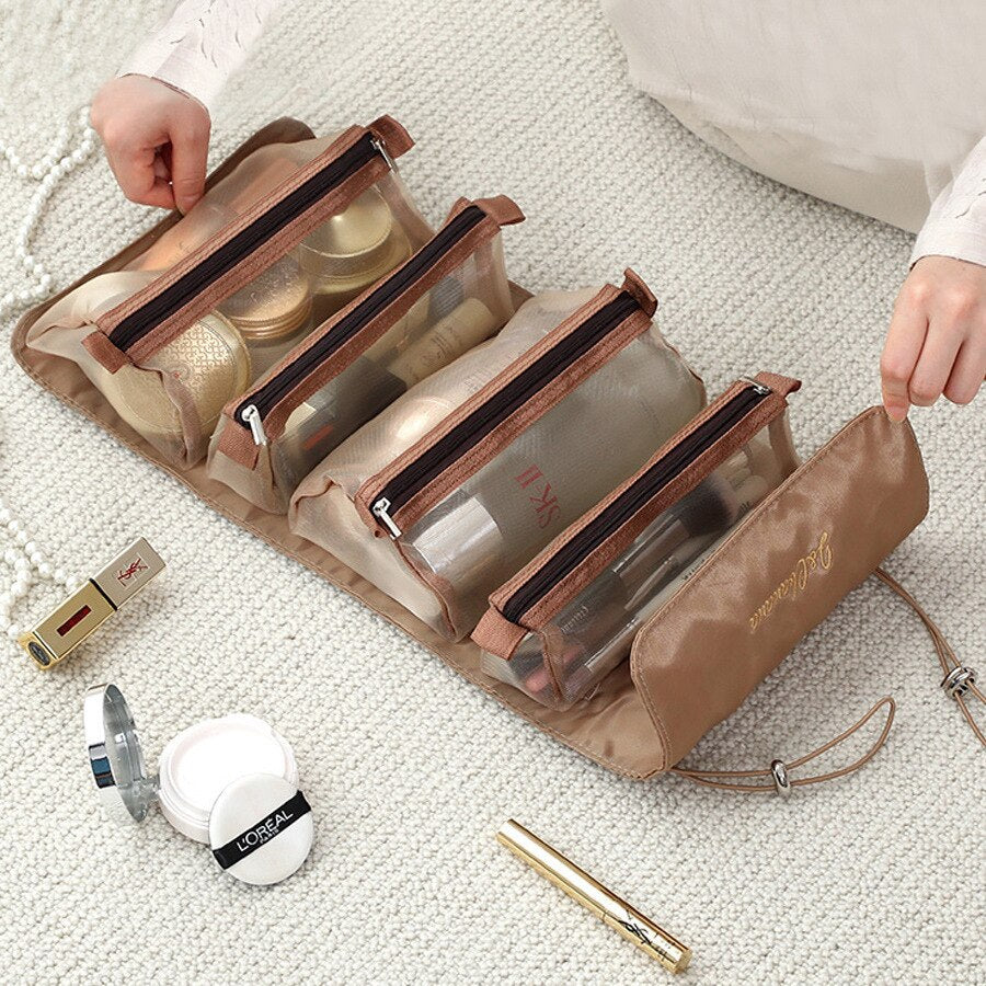 Foldable Detachable Mesh Cosmetic Travel Bag - Image 9
