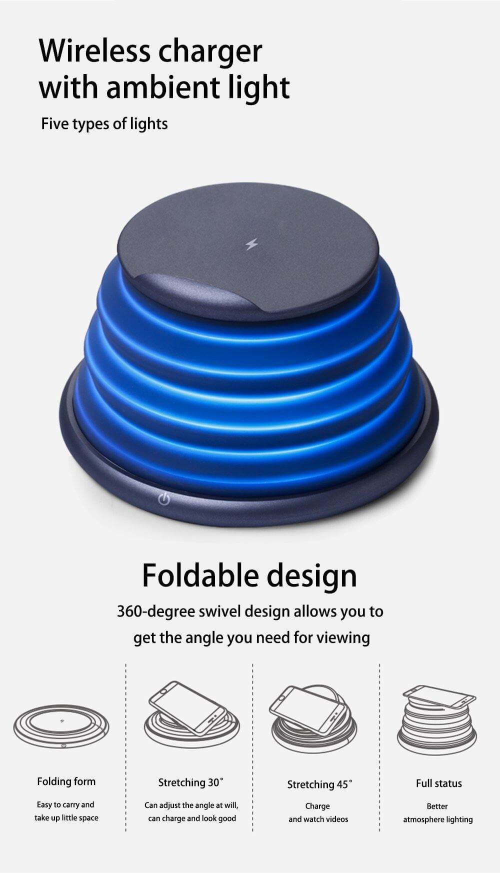 Foldable Light-up Wireless Charger - Image 8