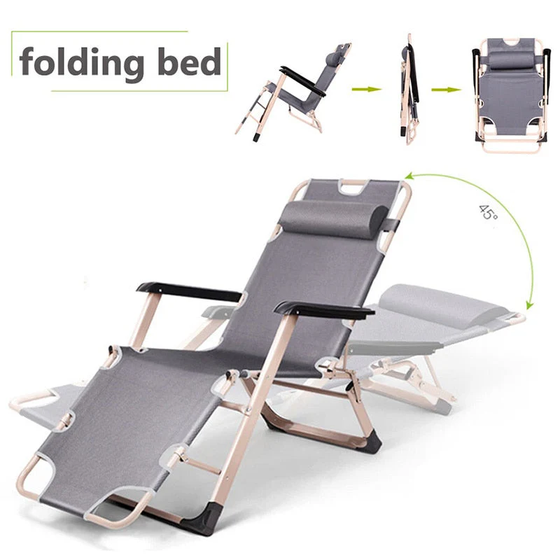 Foldable Metal Modern Camping Lounge Chair - Image 3