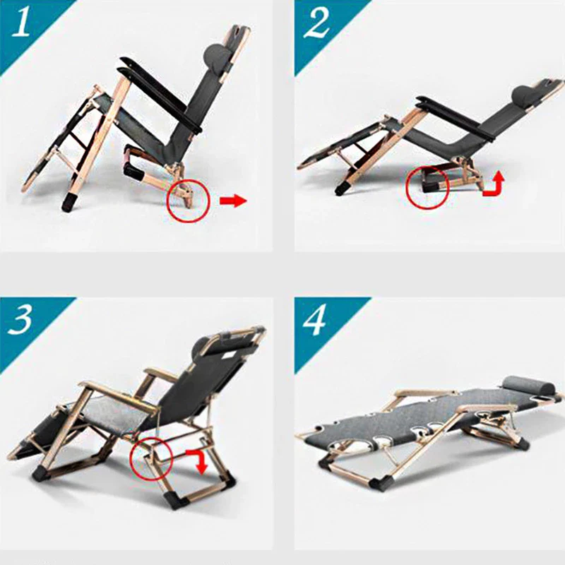 Foldable Metal Modern Camping Lounge Chair - Image 8
