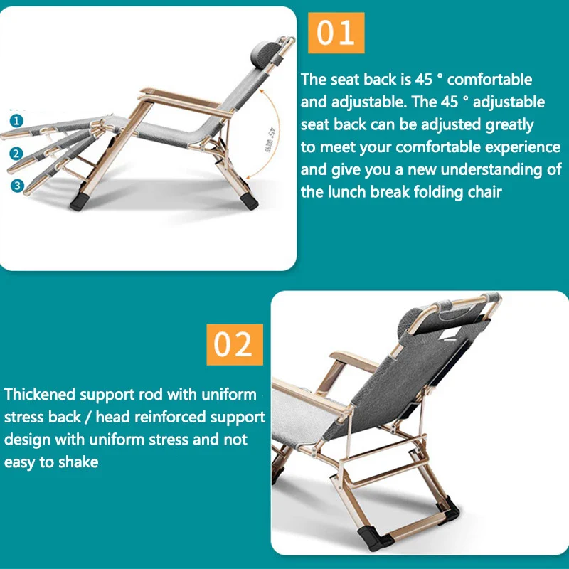 Foldable Metal Modern Camping Lounge Chair - Image 9