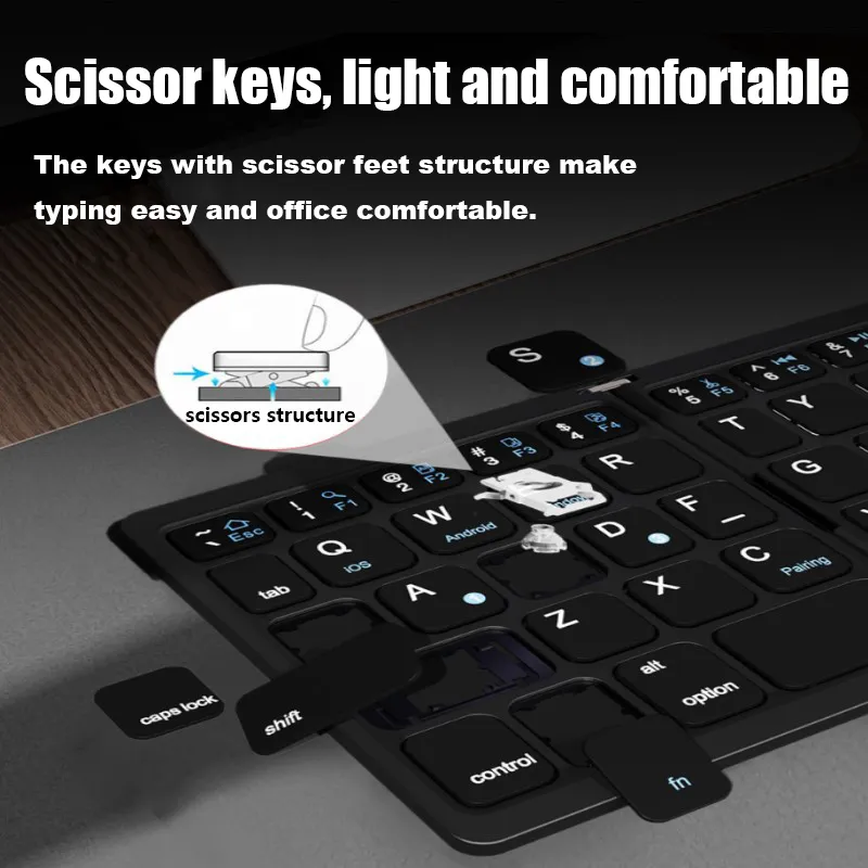 Foldable Mini Wireless Touchpad Keyboard - Image 5