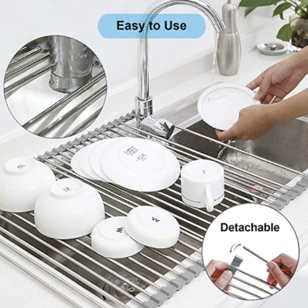 Foldable Over Sink Dish Drying Rack - Image 2