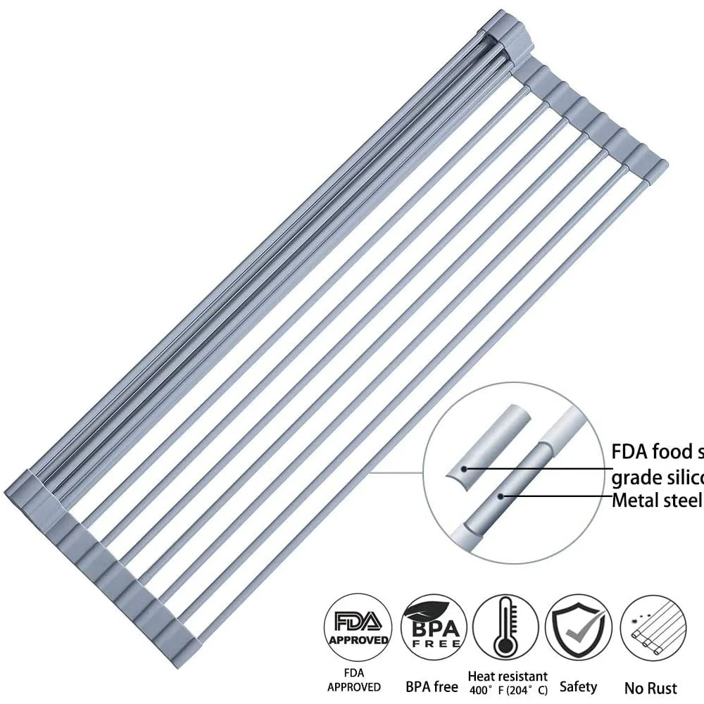 Foldable Over Sink Dish Drying Rack - Image 5