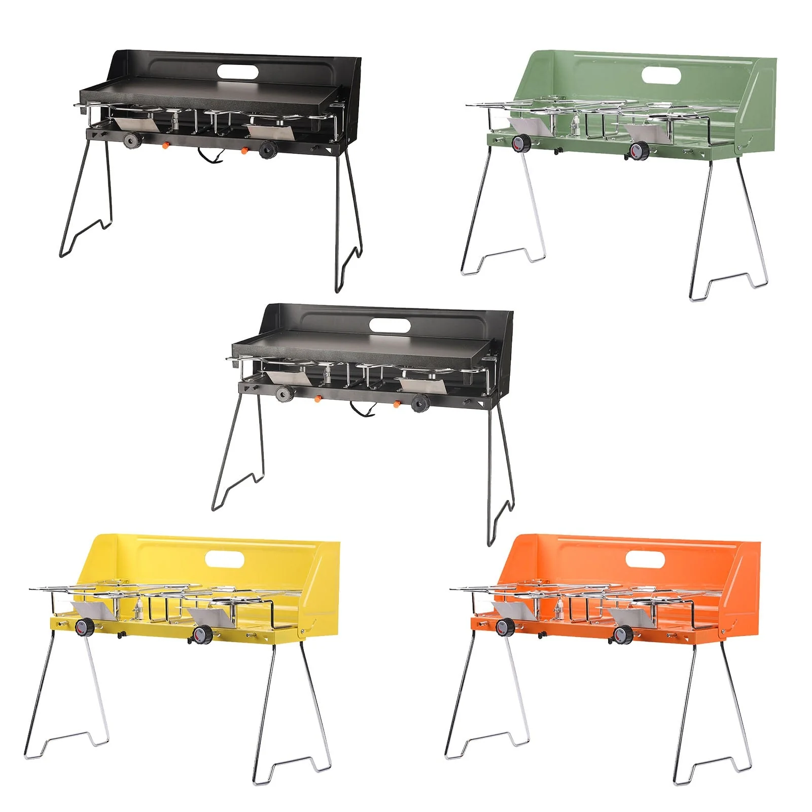 Foldable Portable Camping Double Burner Gas Stove - Image 6
