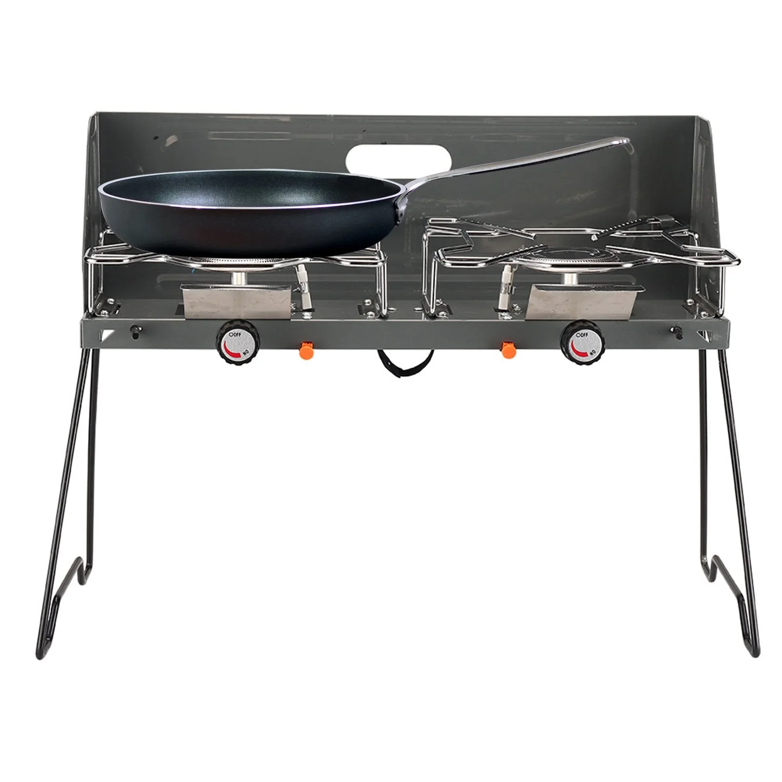 Foldable Portable Camping Double Burner Gas Stove - Image 8