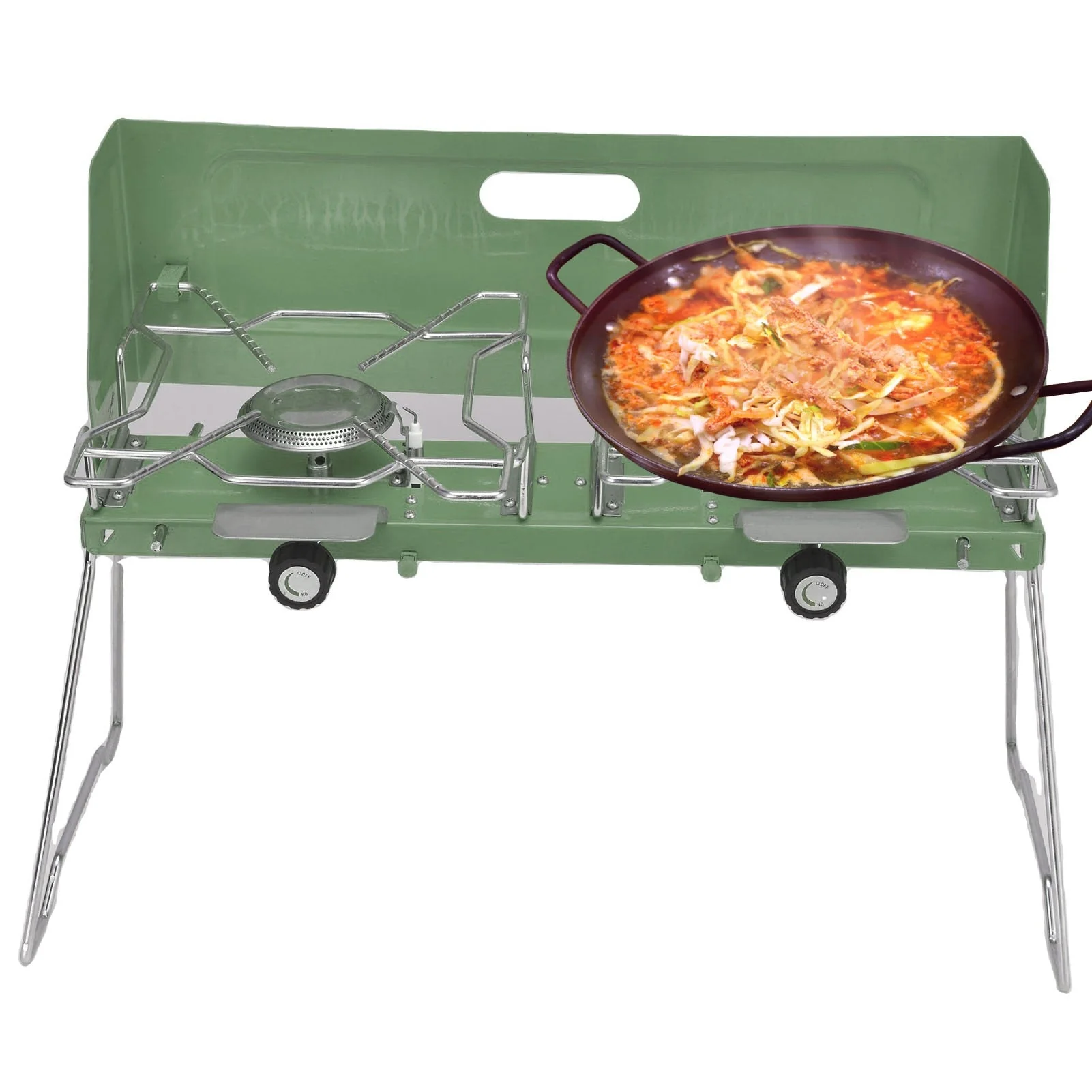 Foldable Portable Camping Double Burner Gas Stove - Image 9