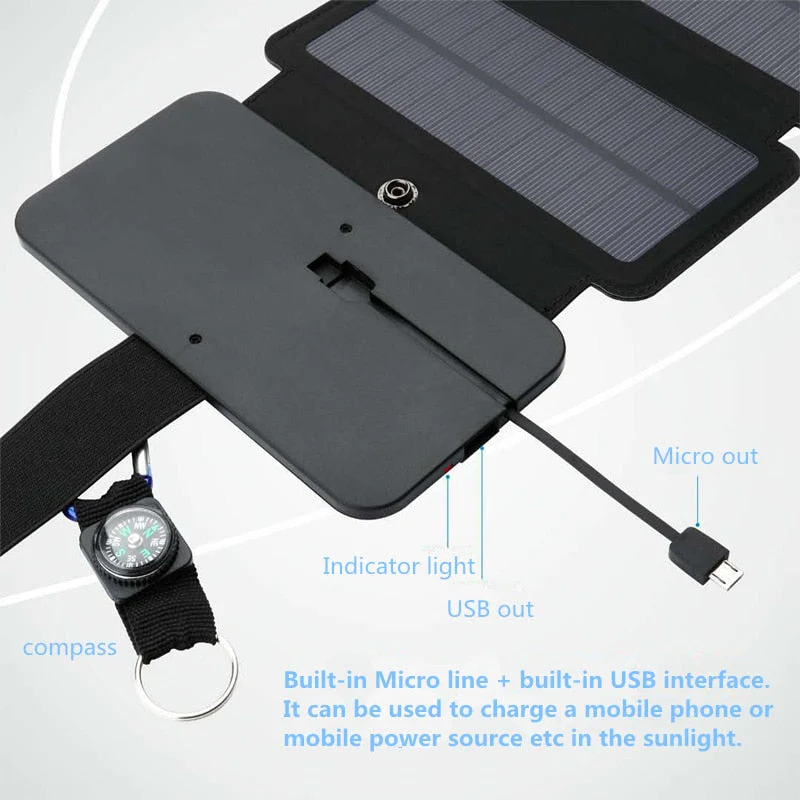 Foldable Portable Solar Panel Phone Charger - Image 8