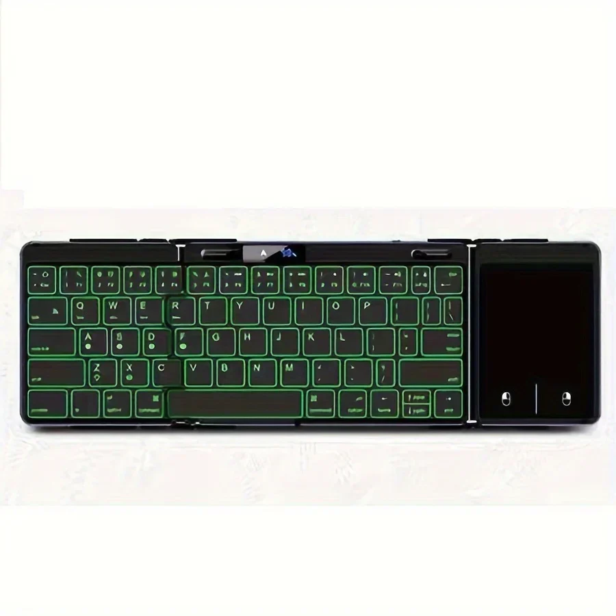 Foldable RGB Wireless Built-in Touchpad Backlit Travel Keyboard - Image 7