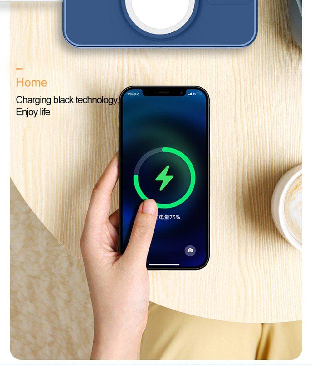Foldable Slim Magnetic Wireless Charger Stand For iPhone 12 - Image 11