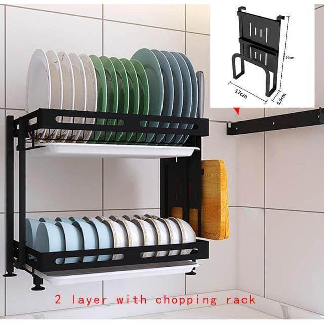 Foldable Stainless Steel Kitchen Dish Drainer Rack - Image 12