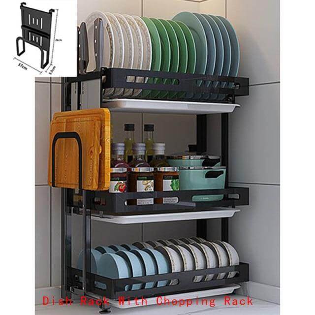 Foldable Stainless Steel Kitchen Dish Drainer Rack - Image 7