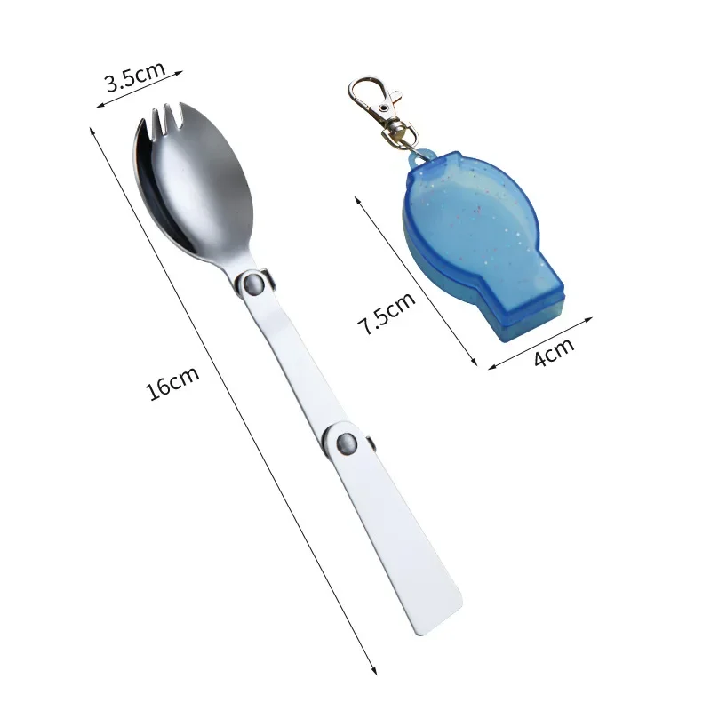 Foldable Stainless Steel Travel Spoon Fork Set - Image 10