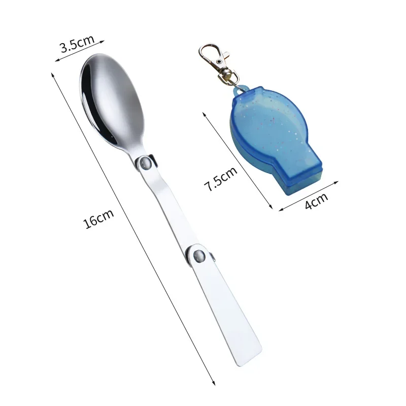 Foldable Stainless Steel Travel Spoon Fork Set - Image 7