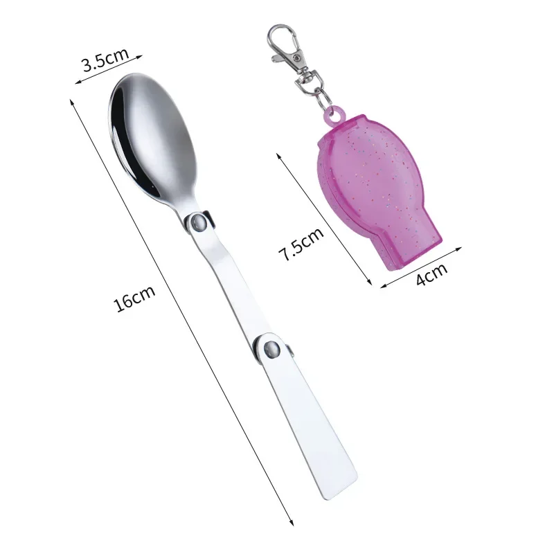 Foldable Stainless Steel Travel Spoon Fork Set - Image 8